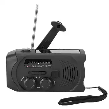 

Solar Powered AM/FM/WB Radio Portable Hand Crank Multifunctional LED Flashlight SOS Alarm Hot