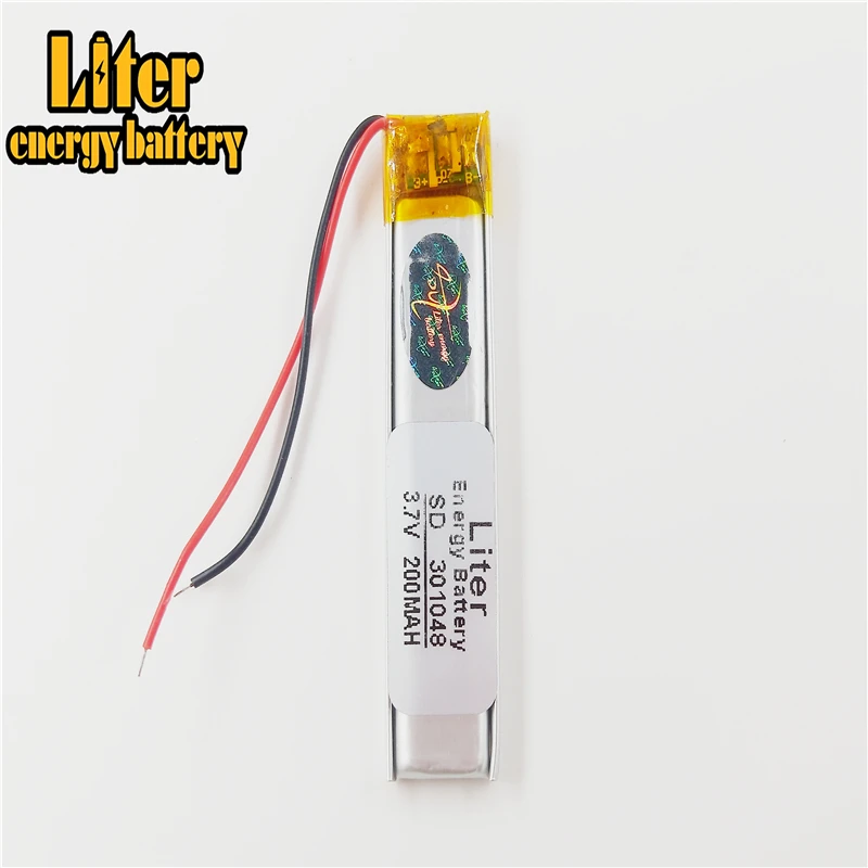 3 7 V литий полимерный аккумулятор планшета 301048 200MAH рекордер steelmate Bluetooth игрушечная