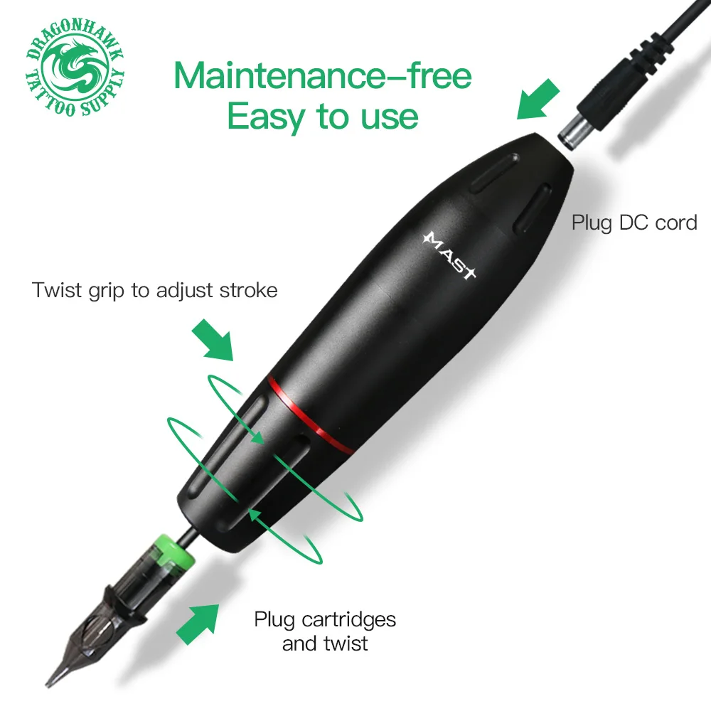 Новая профессиональная татуировка ручка пистолет матовая роторная татуировка машина для картриджа иглы татуировки Поставки