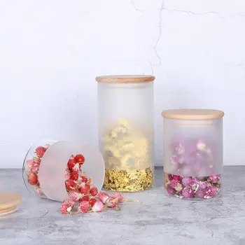 

High Borosilicate Glass Storage Bottles Jar Elegant Nordic Style Storage Containers With Lid Tank For Spices Kitchen Accessories