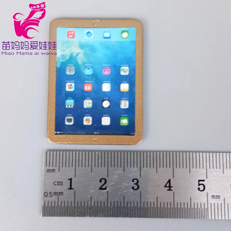 Mini Phone Mobile Laptop for 1/12 1/8 Bjd Doll Barbie 22 H1839f347e4014695ace77699472e85ddp
