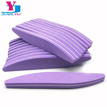 

50 pcs Sandpaper Crescent Moon Double Side Emery Professional Nail File 100/180 Manicure Tools Cuticle Remover Buffer Nail Files