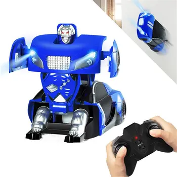 

Converter Toy Remote Control Car on Wall for Boys Girls One-Button Deformation