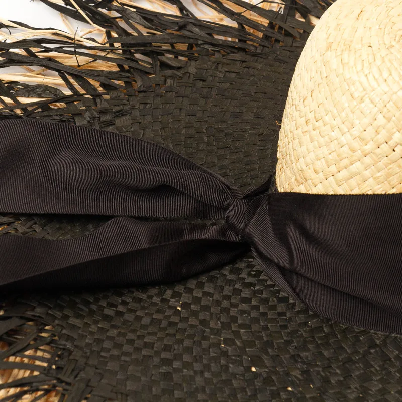 Новинка Raffia объемные шапки для женщин с большими полями Панама пляжная шляпа