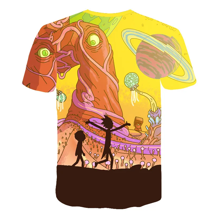 Футболка с 3D рисунком Рика и Морти, Jm2 детская футболка Летняя футболка с Аниме футболки с короткими рукавами и круглым вырезом, Прямая поставка