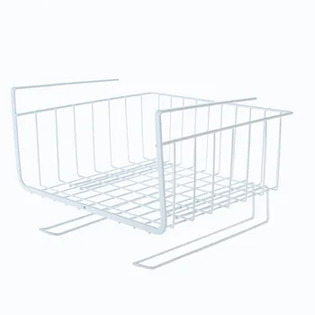 

Kitchen Storage Bin Under Shelf Wire Rack Cabinet Basket Iron Storage Tableware Organizer Holder Stand Kitchen Tools Hanging #N