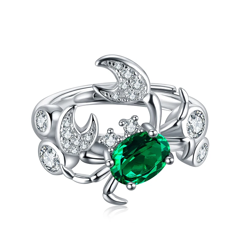 

Кольцо женское из серебра 2021 пробы с изумрудами кольцо женское anillos rings for women парные кольца