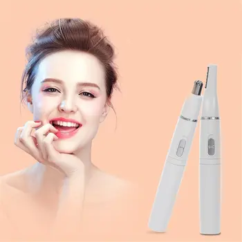 

Mini Nose Hair Trimmer Shaving Instrument 2 in 1 Eyebrow Shaving Knife Facial Electric Eyebrow Pencil