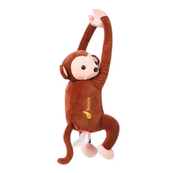 

Creative PIPI Monkey Tissue Box Tissue Holder Cute Toy Cartoon Animal for Car Home Bathroom Kitchen Office