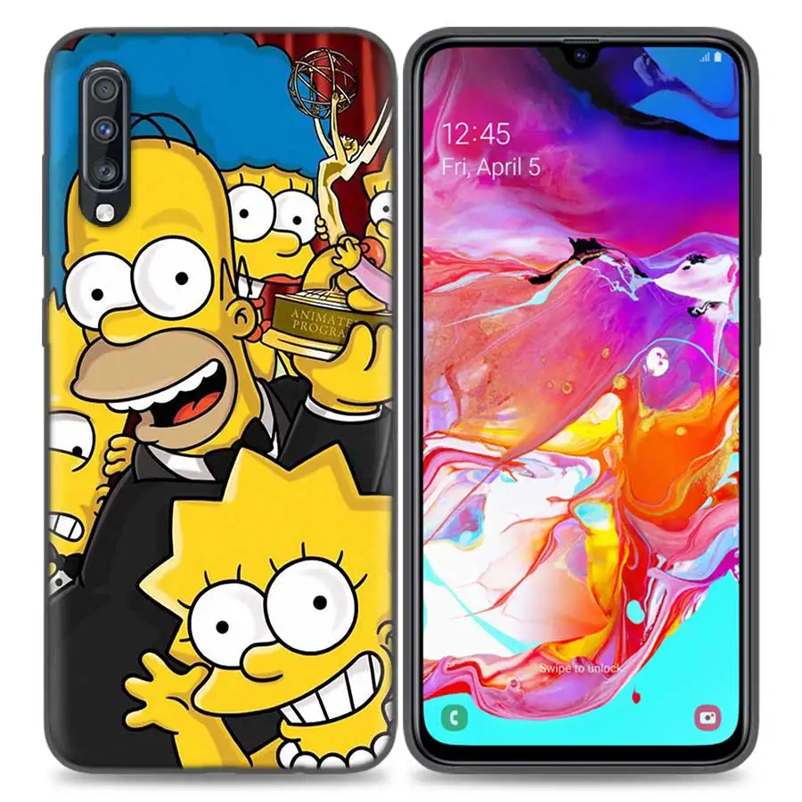 Мультифильм «Симпсоны сумки Coque чехол для телефона для Samsung Galaxy S8 S9 A50 S10 S10e плюс 5G A10 A20 A30 A40 A60 A70 Чехлы для задней панели - Цвет: QH-008