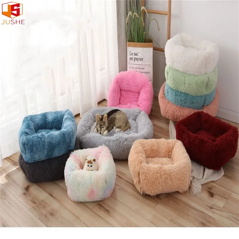 

Rectangular Plush square pet bed pet kennel large and medium sized dogs sleep in autumn and winter dog's nest and cat's nest