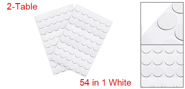 White 2pcs Uxcell 1-3 упаковка самоклеющиеся винтовые отверстия наклейки s, 1-настольные самоклеящиеся винтовые крышки Пылезащитная наклейка 21 мм 54 в 1 - Цвет: White 2pcs