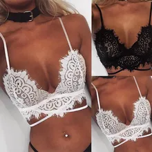 Женский кружевной топ, нижнее белье, бесшовный, сексуальный, однотонный, белый, черный, v-образный вырез, на бретелях, кружевной, полый топ, Lencero Mujer, жилет, топ Renda