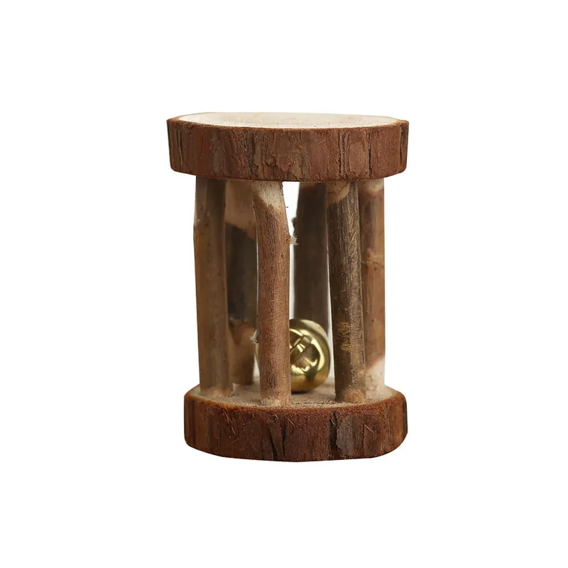 1 Хомяк деревянная молярная жевательная игрушка Jouet Rongeur Konijn Speelgoed Hout игрушка поставки с колокольчиком для маленьких животных Упражнение игрушка Новинка - Цвет: 1