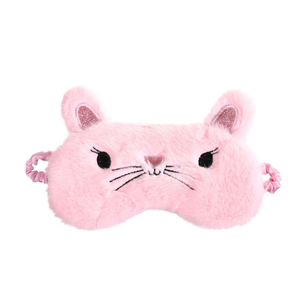 1PC Gradient Pink Милая розовая 3D маска для сна с кошачьими ушками, натуральная маска для глаз, модная маска для век, повязка для глаз, Женская дорожная повязка на глаза - Цвет: 1PC Gradient Pink
