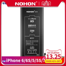 NOHON для Apple iPhone 6 7 5 5S запасная батарея для iPhone5 iPhone6 iPhone7 Высокая Емкость Мобильная батарея для телефона Бесплатные инструменты