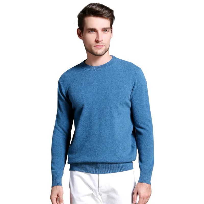 

2018 Autumn And Winter New Style Men 100% Pure Woollen Sweater round Neck Pullover Sweater Warm Sweater Cashmere Sweater