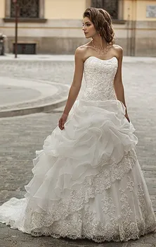 

New Arrival Ball Wedding bridal Gowns Classic Beaded Bodice Organza Cover Lace Sleeveless mother of the bride dresses