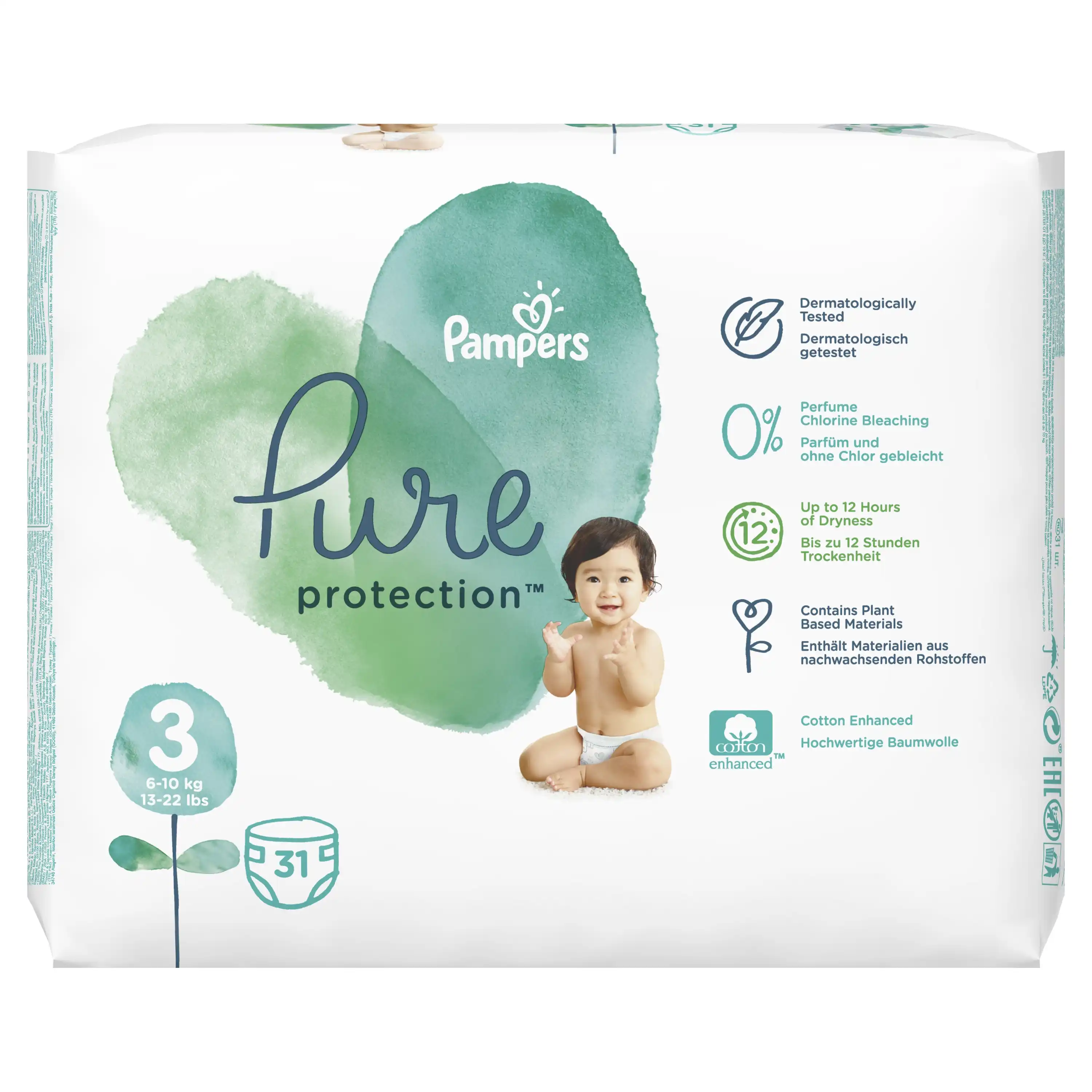 size 6 pampers pure