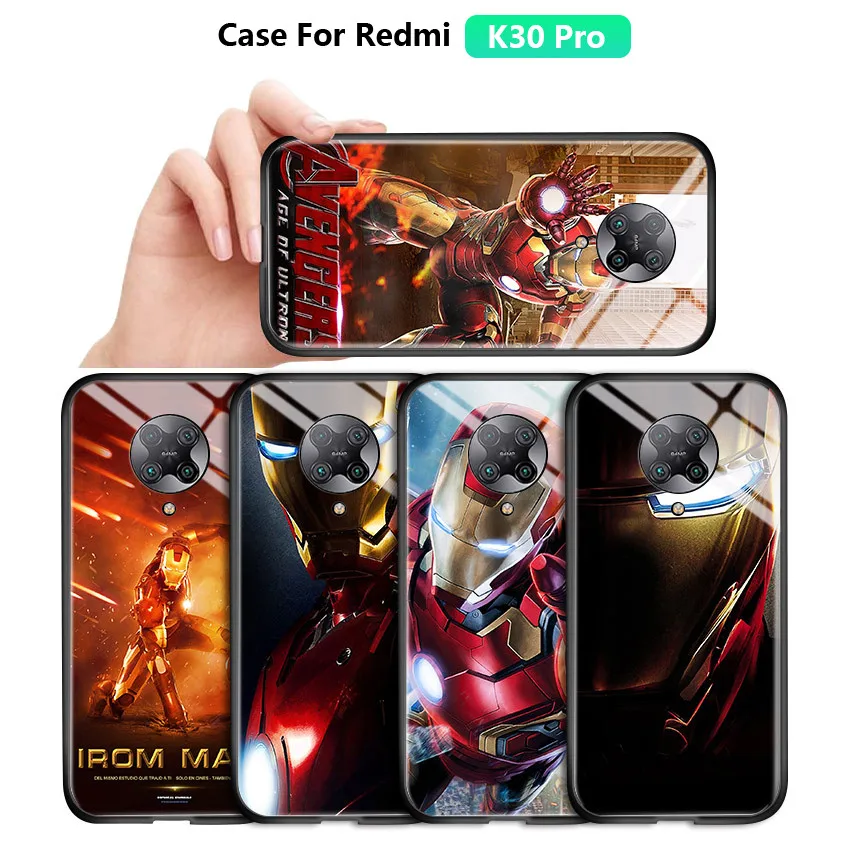 Чехол из закаленного стекла для Xiaomi Redmi K30 Pro Ultra Poco F2 Ironman чехол K20 Mi 9T телефона |