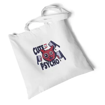 

Canvas Bag Shopping Reusable Shoulder Bag Handbag Tote Bag Devil Print Canvas Bag Shoulder Bags Travel Folding Bag