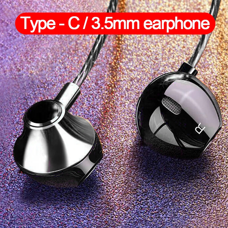 Наушники In Ear стерео Bass Type C 3 5 мм разъем проводные наушники с контролем гарнитура