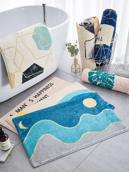 

Water-absorbent floor mat bathroom door household foot mat door door mat toilet toilet carpet bathroom anti-slip mat LB60518