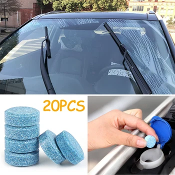 

20pcs multi-functional concentrated effervescent tablet blue glass window cleaner for car kitchen cleaning kitchen tools tech