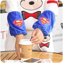 Оранжевые рукава манжета вниз пальто нарукавник Желтый рука рукав голова Пушистый Короткий Флис Мужчины и Женщины студентов