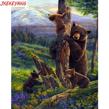 

5D DIY square/round Diamond Painting Grizzly bear Cross Stitch Diamond Embroidery Pattern Rhinestone J2545