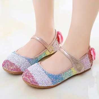 

Spring Children Shoes Girls Princess Dance Sandals Kids Shoes Glitter Leather Fashion Girls Party Dress Wedding Shoes D30