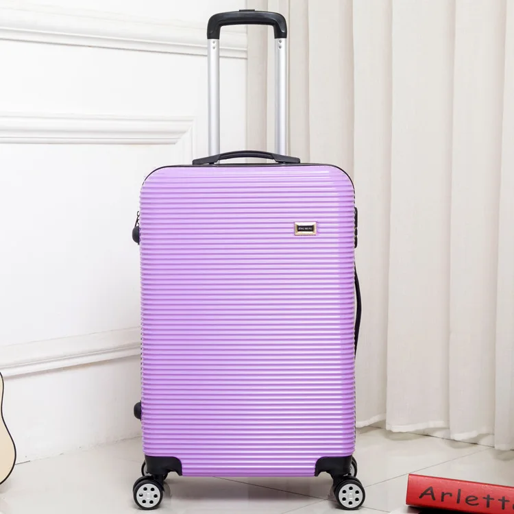 Горячая 20/24/28 дюймов багаж на ролликах Sipnner колеса ABS+ PC бленда для объектива в Для женщин масштабных дорожных чемоданов, мужская мода кабина для ручной клади тележка для багажа - Цвет: Purple