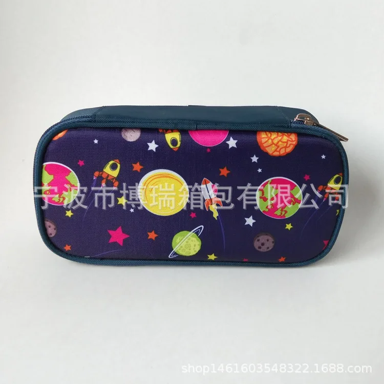 

Encryption Dacron Primary School STUDENT'S Pencil Case Universe Planet Creative Cartoon Stationery Box Manufacturers Customizabl