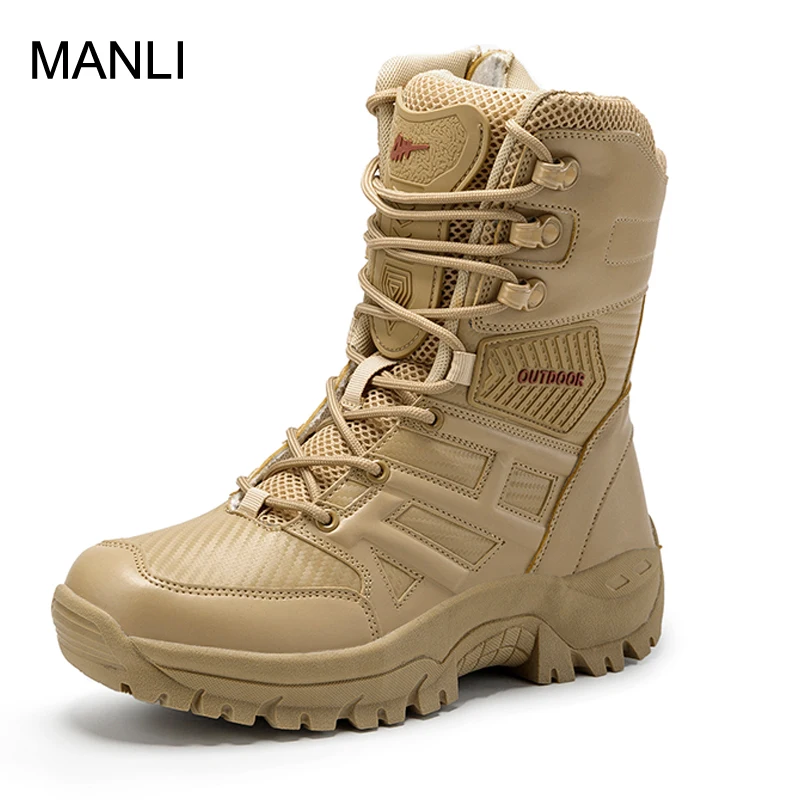 MANLI уличная походная обувь мужские дезерты высокие военные тактические сапоги мужские армейские сапоги Militares sapatos masculino