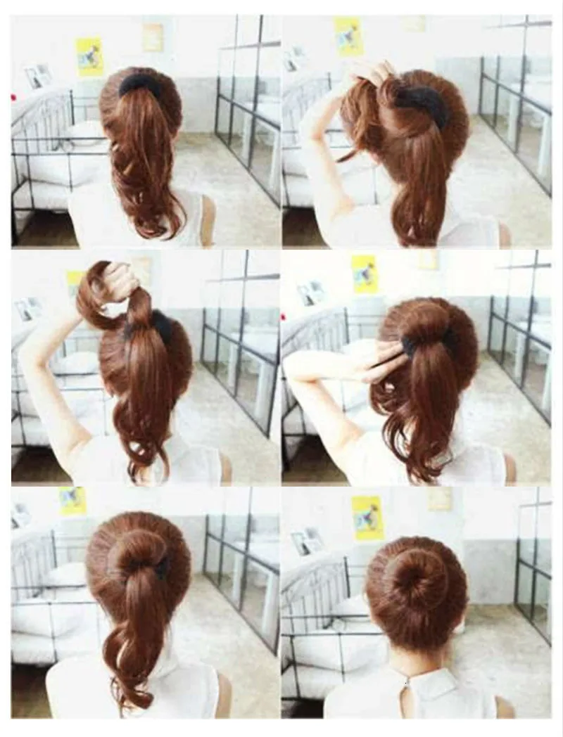 New Hot Fashion Elegant Women Ladies Girls Magic Hair Donut Hair Ring Bun Maker Hair Styling Tools Accessories