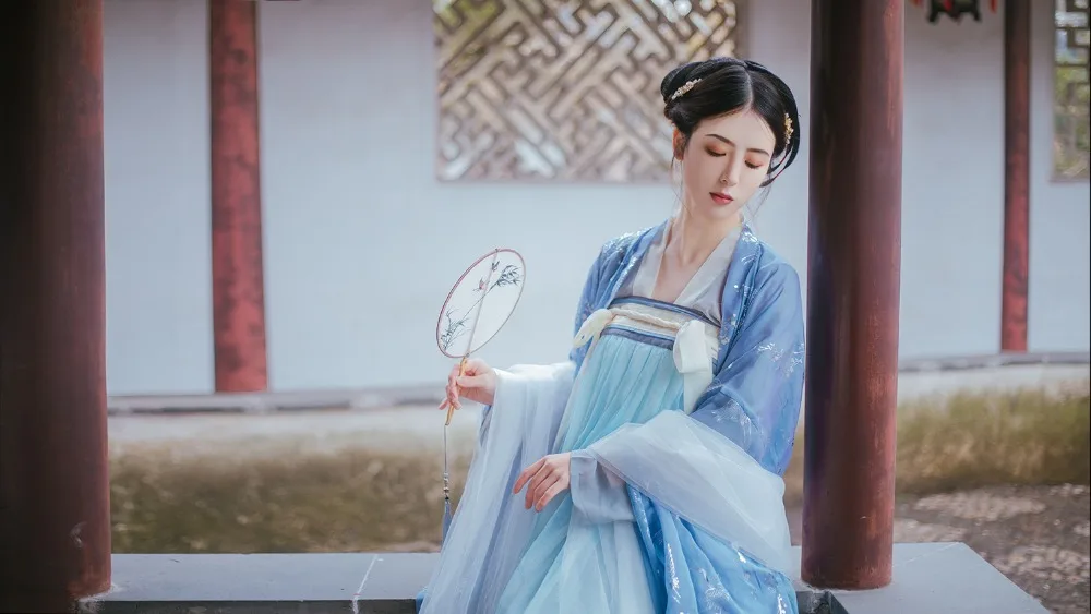 Новинка Hanfu Женские китайские танцевальные костюмы Династия Цин костюм Китайский традиционный костюм ханфу Китайский традиционный наряд ханьфу Китайская народная танцевальная одежда