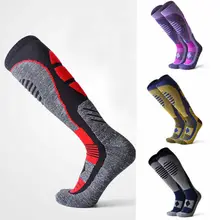 Мужские и женские зимние теплые длинные толстые лыжные походные носки теплые