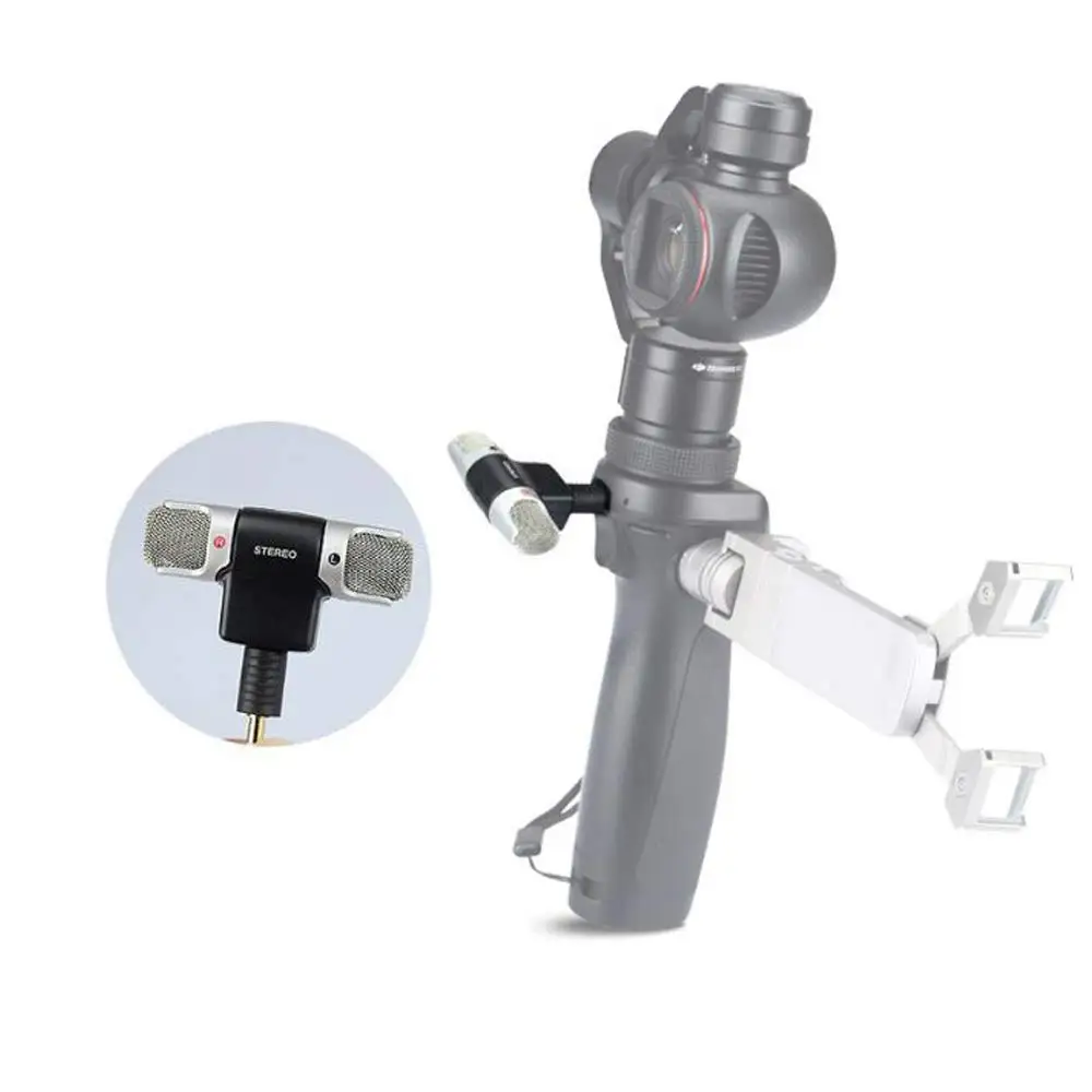 Для DJI Osmo карманный внешний беспроводной микрофон с двойным стереозаписывающим микрофоном