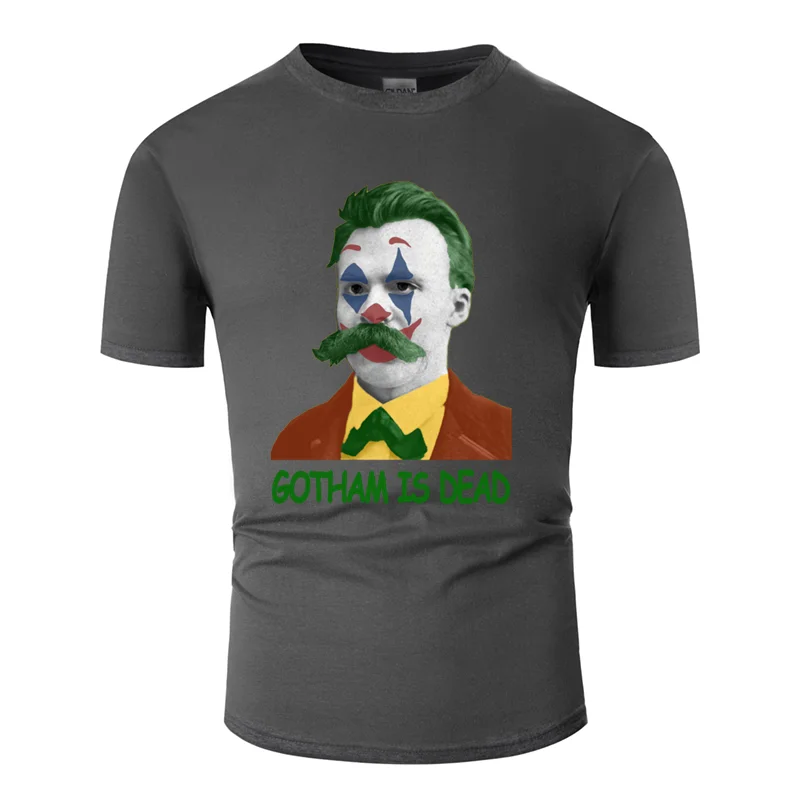 Стиль комический Ницше как Джокер gotham is dead Футболка для мужчин женщин Новинка Солнечный свет Мужская футболка юмористический поп-Топ Футболка