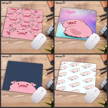 

Cartoon Pink Cute pig Anti-Slip Durable Silicone Computermats Size for 18x22cm 25x29cm Rubber Rectangle Mousemats