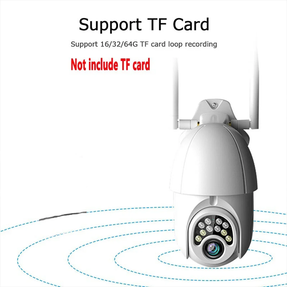 Cam диктофон сетевой AP IP66 Открытый узор 10LED двойные антенны для монитора камеры приложение вращение домашней безопасности
