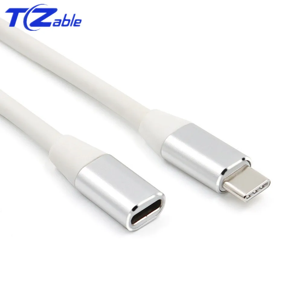 USB C к USB C кабель-удлинитель Тип C адаптер «Папа-мама» для Macbook 1 м USB 3,1 зарядный кабель для телефона Lightning