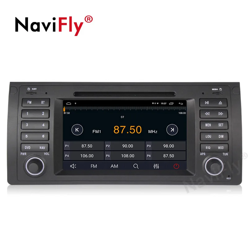 Perfect NaviFly Android 9.1 Car GPS DVD Navigation for BMW 5 series E39 X5 E53 Multimedia player Stereo Wifi Quad Core RAM 2G ROM 32G BT 4