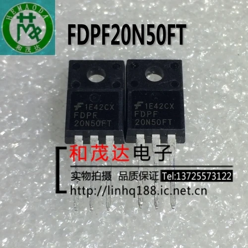Новый и оригинальный FDPF20N50T 500V 20A TO-220F MOS