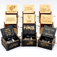 Деревянная рукоятка королева легенда о Зельде Игра престолов Звездные войны Крестный отец тема музыкальная шкатулка Рождественский подарок