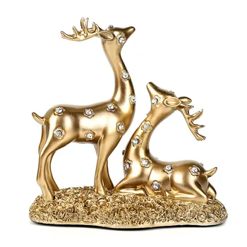 

Nordic Deer Statue Creative Resin Animal Home Decor Accessories Living Room Desktop Decoration Modern craft, new year, gift