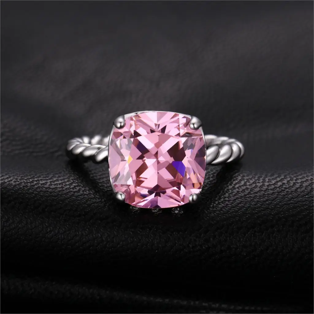 JewelryPalace Для женщин Дамы Подушка Огранки розовый кубический цирконий красивый