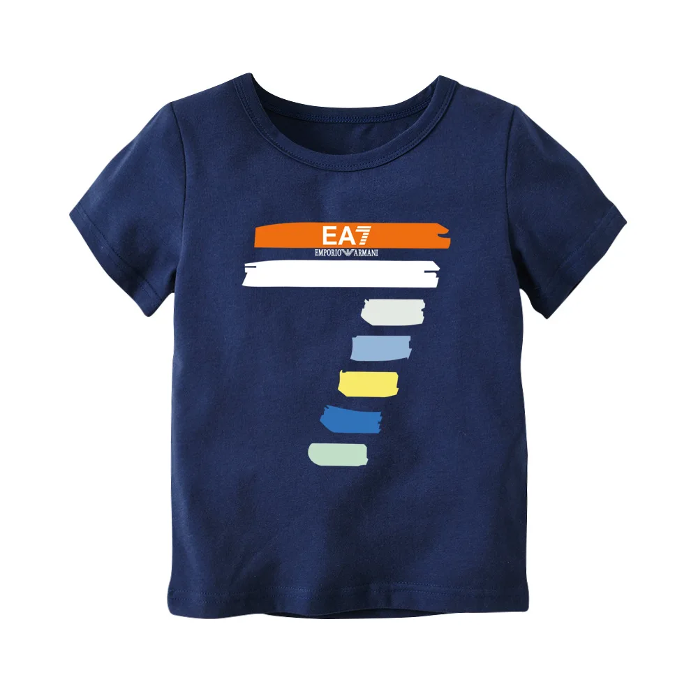 

2018 Summer New Style Children T-shirt with Numbers Printed Childrenswear BOY'S Clothes with Short Sleeves Children Brand Tops