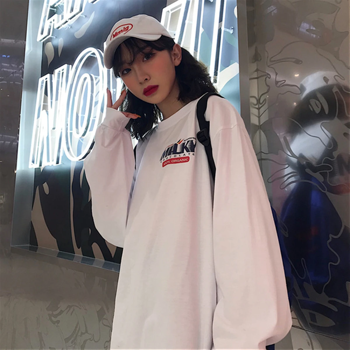 2021 осенние женские футболки повседневная одежда корейский стиль Ulzzang Harajuku