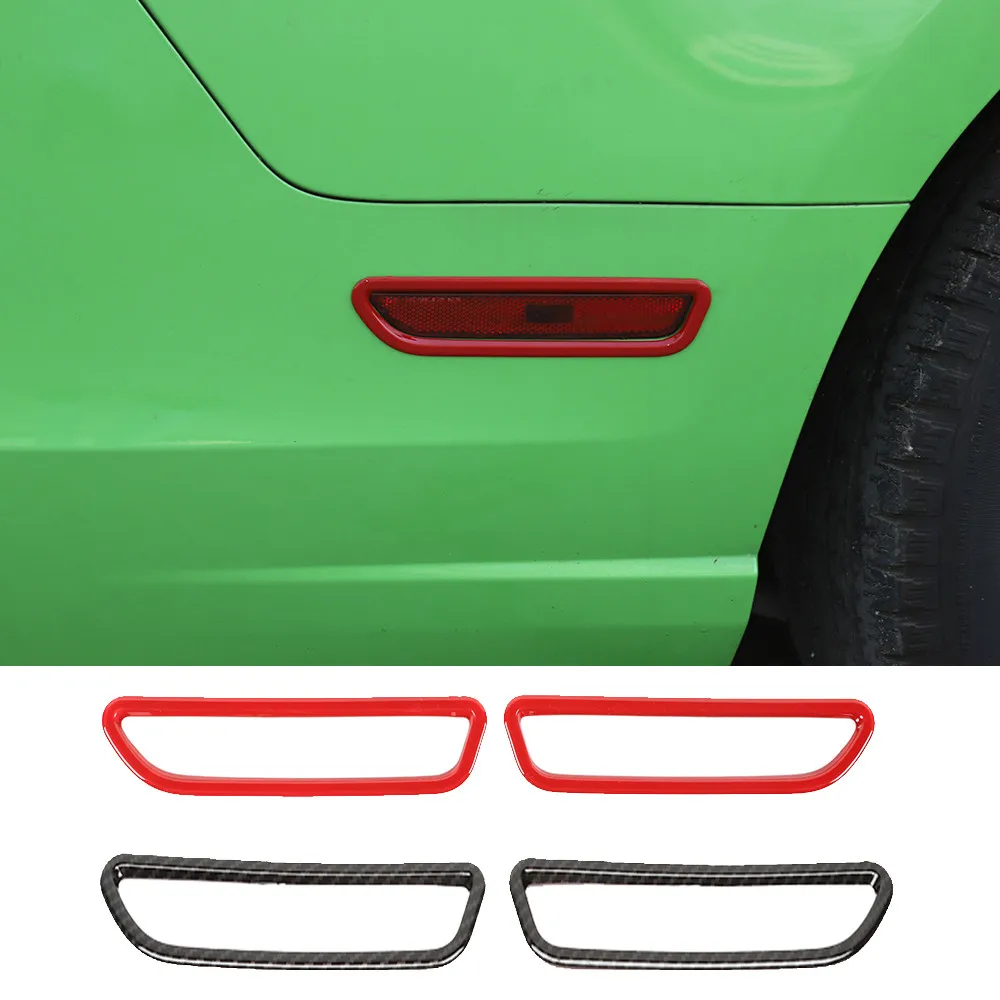 

Fit for Ford Mustang 2010-2014 ABS Rear Wheel Eyebrow Small Light Lamp Ring Cover Decorative Trim Exterior Car Accessories